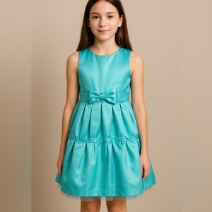 Janie & Jack Aqua Party Dress – Size 10Y